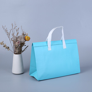 Eco friendly logo personalizzato non tessuto picnic cibo isolato pranzo borsa da asporto borse termiche termiche - Product Image 4