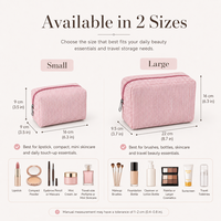 Pochette cosmétique personnalisée avec logo brodé, en tissu seersucker rayé, pour hôtel, cadeau, voyage, trousse de toilette
