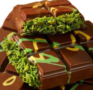 Barre de chocolat au pistache personnalisable, goût sucré, fabrication en gros pour solutions de marques d'entreprise, chocolat halal de Dubaï - Product Image 2