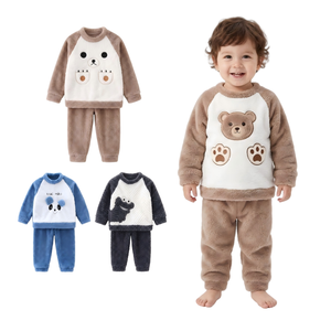 Set Pigiama per Neonati Bulala in Morbido Cotone a Fibra Lunga, Completo 2 Pezzi con Simpatici <span class=keywords><strong>Cartoni</strong></span> <span class=keywords><strong>Animati</strong></span>, Abbigliamento per Bambini, Indumenti da Notte Caldi - Product Image 1