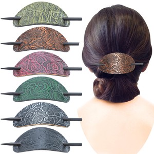MIO Vintage cuir bâton de <span class=keywords><strong>cheveux</strong></span> glisser forme ovale épingles à <span class=keywords><strong>cheveux</strong></span> mode femmes porte-queue de cheval <span class=keywords><strong>cheveux</strong></span> accessoires Barrettes - Product Image 2