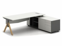 Bureau de direction moderne en mélamine LIWEI, installation facile, avec structure métallique, bureau ergonomique personnalisé pour le patron