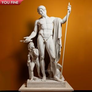 Statue célèbre de Silène et de Dionysos en marbre - Product Image 3