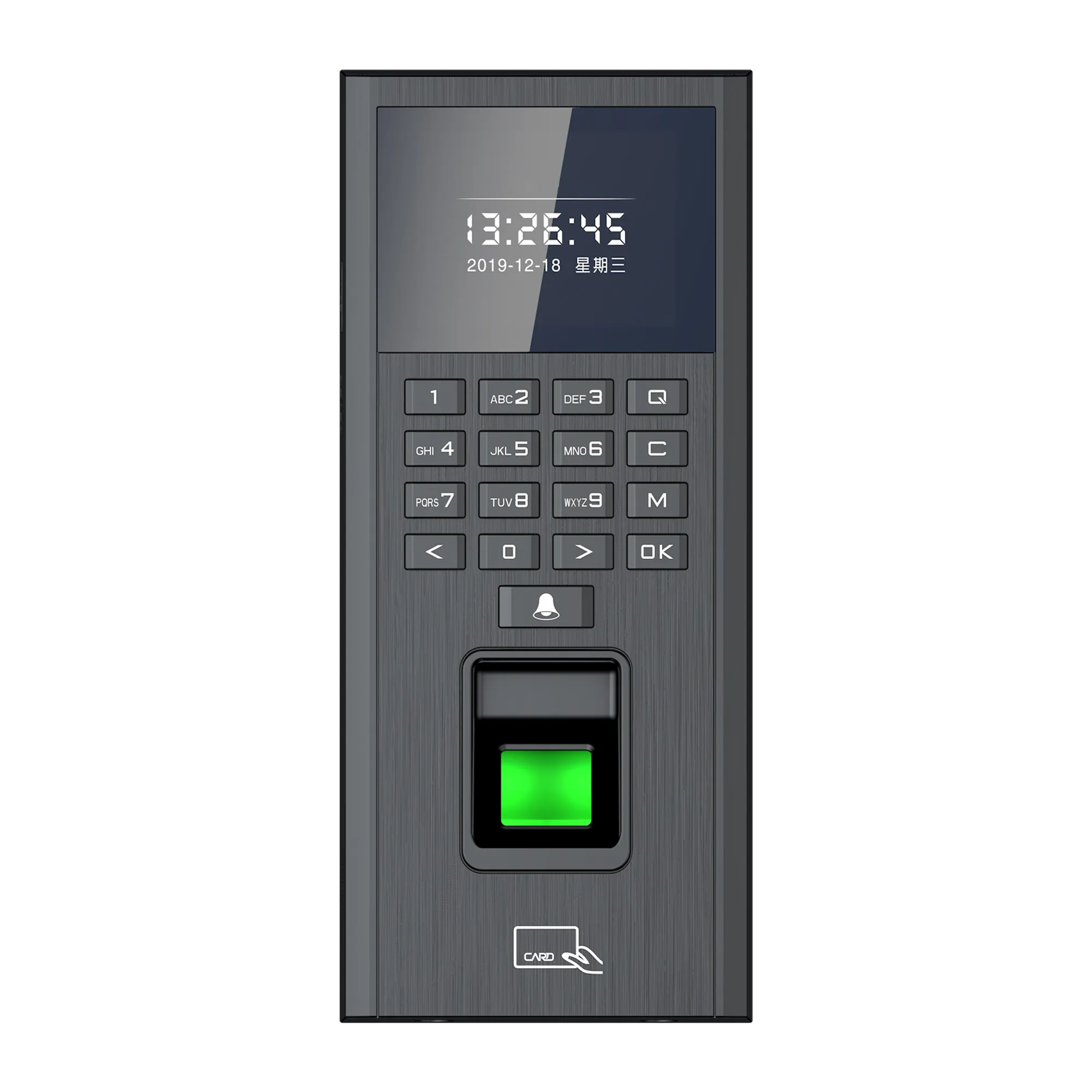 F116 Standalone RFID-/PIN-Zugangskontrolle Zeithilfe Tastatur (ID, IC optional) Fingerabdruck