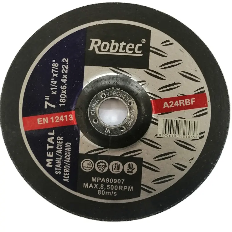 Robtec 1/4 "ล้อบดหนาที่มีเส้นผ่านศูนย์กลาง7" และ7/8 "Arbor