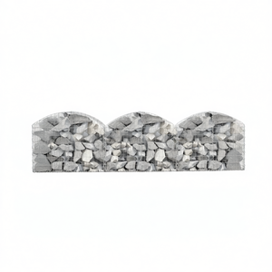 Cesto Gabion ad Arco 39.4x11.8x23.6 Pollici in Ferro Zincato per Decorazione Esterna del Giardino - Product Image 1