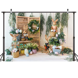 Fondo de tela de Pascua para fotografía de niños, paño para fiesta, festival de huevos, Comercio Exterior, cruce de fronteras - Product Image 1