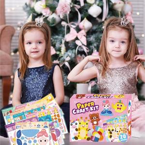 Activités amusantes, cadeau d'anniversaire idéal, assiettes en papier décorées, kit d'activités créatives pour poupées princesses pour les tout-petits - Product Image 4