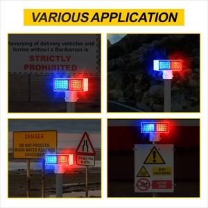 Yüksek Güçlü LED Çift Sinyal Taraflı 8 Işıklı <span class=keywords><strong>Solar</strong></span> Strobe Işık Güneş Paneli Uyarı Sinyal Lambası - Product Image 6