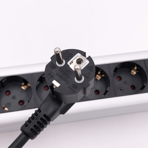 Enyoo 19 "מתלה הר pdu כוח רצועה 8 שקעים 1.8 מ 'סגסוגת אלומיניום כבל סגסוגת אלומיניום לשימוש תעשייתי שחור - Product Image 6