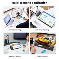 Écran portable 14 pouces 4K UHD IPS ultra-fin anti-lumière bleue, écran externe pour jeux, bureau, ordinateur portable, téléphone, Switch