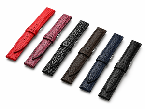 Bracelet de montre en cuir de requin souple 20mm 22mm, véritable bracelet de montre artisanal de qualité supérieure, durable, confortable, bracelet de remplacement de luxe - Product Image 2