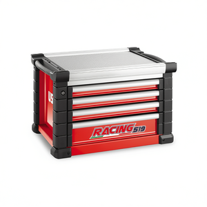 Armoire à outils Racing 519, 4 tiroirs, boîte de rangement en aluminium rouge, organisateur d'atelier - Product Image 2