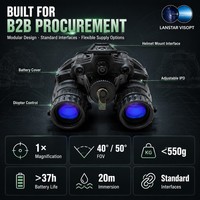 Gafas de Visión Nocturna Binoculares Modulares con Ganancia de Luz Ajustable, Visor Óptico de Baja Luz de Material Compuesto PEEK, Tubo Blanco P45, FOM1800+