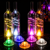 Sincen Private Label ABS Transparent Dome Warm Glow Hotel Bar Tabletop Promotion Luxury Liquor Display Bottle Base Light