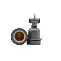 Lampe chauffante à prix d'usine, boîtier en aluminium moulé, douille filetée en bronze, support de lampe E27 isolé à trois voies pour élevage animal