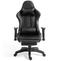 Chaise de Gaming professionnelle et confortable, en cuir PU, avec repose-pieds, pour PC, pour le bureau et la maison