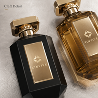 Flacon de parfum rectangulaire à facettes 100 ml, style luxe moderne, en verre ambré, rouge ou noir, vide, pour contenir des parfums.