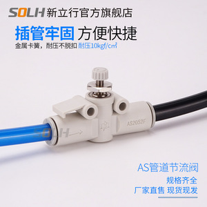 วาล์วควบคุมการไหลแบบตรงรุ่น AS1002F-0406 พร้อมข้อต่อควบคุมความเร็ว 2052/2002/3002 - Product Image 4