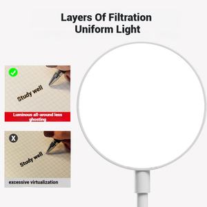 Lampe de bureau LED à abat-jour rond, USB 500mA 800mA, lumière douce, protection des yeux, pour l'apprentissage des étudiants - Product Image 4