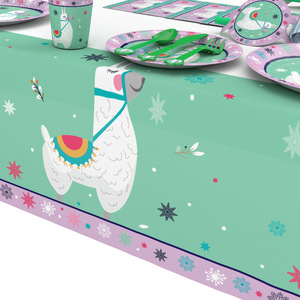 Alpaca Party Supplies Set 60-80 Pcs Cartoon Birthday Tableware Decorations for Children's Parties - Product Image 4