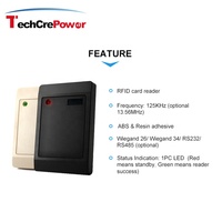 Lecteur de cartes RFID étanche 125 kHz intelligent pour contrôle d'accès extérieur RS232 RS485