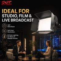 Panneau lumineux LED bicolore 300W pour studio, 2448 LED, CRI95, DMX512, sans ventilateur, lumière douce pour diffusion TV, vidéo et photographie