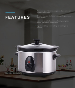 Cuisinières à mijoter et appareils sous vide CB Electric, Crockpot original en acier inoxydable poli, mini-cuisinière à mijoter ovale manuelle de 1,5 L avec <span class=keywords><strong>pot</strong></span> en céramique - Product Image 3