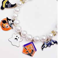 Collier pour chat en dentelle de dessin animé pour Halloween, pour chiens de petite et moyenne taille, en cuir PU, accessoires écologiques pour animaux de compagnie