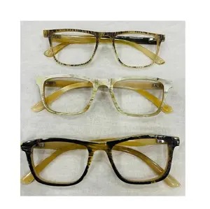 Top Quality Buffalo Horn Men Optical Eyeglasses Frames Handmade Buffalo Horn Custom Designer Logo Buffalo Horn Sunglasses