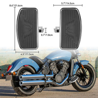 Repose-pieds avant pour conducteur, marchepieds, repose-pieds, accessoires en aluminium chromé pour Indian Scout Sixty Bobber 2015-2025
