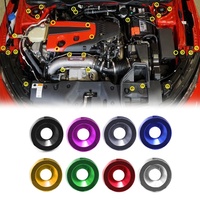 Kit de vis universelles en aluminium JDM pour fixation de capot, pare-chocs, plaque d'immatriculation et compartiment moteur de voiture