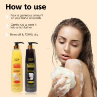 O'carly Glutathione Golden Glow Exfoliant Gel Douche Blanchissant Corps Effet Éclaircissant Permanent pour Peaux Noires