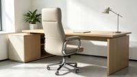 Chaise de bureau de luxe au design ergonomique moderne, en cuir, dossier haut inclinable, base chromée, siège confortable, pour la maison, le bureau et l'hôtel