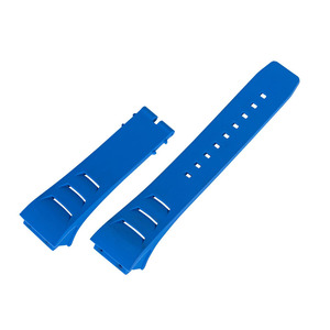 Bracelet de montre en silicone Davey, traitement anti-UV, 20 mm, bleu, pour montres intelligentes - Product Image 1