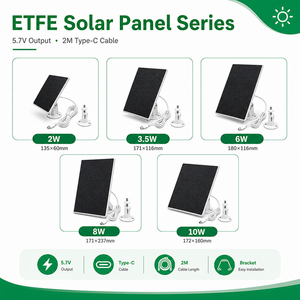 Module Solaire Photovoltaïque ETFE HPBC en Gros 5V 6V 2W 3.5W 6W 8W 10W pour Appareils de Surveillance Extérieurs et Sonnettes avec Support - Product Image 4