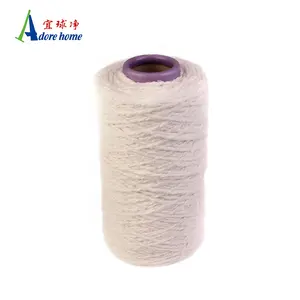 Fil de vadrouille en coton blanc humide matériau recyclé fil torsadé pour vadrouille 4 plis