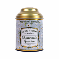 Boîtes en métal rondes personnalisées avec logo imprimé OEM & ODM, hermétiques, de qualité alimentaire, pour thé, café en poudre, couleur beige et rouge