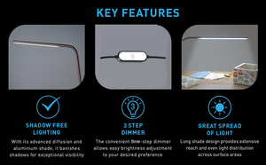 Lámpara LED UV para Uñas Queenail Brightness de 15W con Brazo Ajustable y Regulable, Cuidado de la Vista, para Uso en Casa o Salón, Aleación de Aluminio - Product Image 4