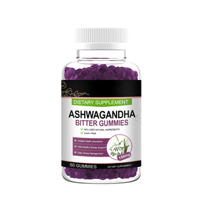 60 Stück Ashwagandha Bitter Kaugummi für Erwachsene, Natürlicher Stressabbau, Nicht-GVO, Glutenfrei, Energiebooster - Product Image 1