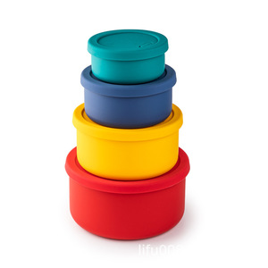 Custom injection mold silicone reusable bento box Custom silicone lunch box plastic storage box microwave