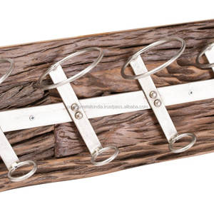 Vente chaude 4 bouteilles de vin mural en bois casier à vin en métal porte-vin pour Bar/hôtels pour la fête de stockage de bière de whisky parfait - Product Image 5