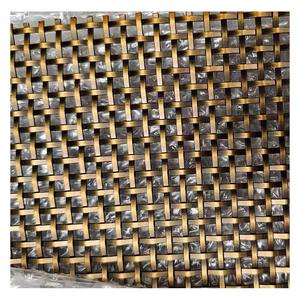 48 "X <span class=keywords><strong>96</strong></span>" Latón antiguo Chapado Acero inoxidable 304 Rejillas <span class=keywords><strong>de</strong></span> malla <span class=keywords><strong>de</strong></span> alambre <span class=keywords><strong>de</strong></span> metal decorativas Técnica tejida Acabado satinado - Product Image 1