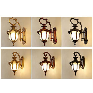 花园壁灯1灯室外室内壁灯黑色矩形框架和透明玻璃灯罩装饰壁灯 - Product Image 6