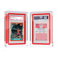 Étui de protection pour cartes à collectionner en acrylique transparent, résistant aux UV, écologique, avec adhésif PSA, personnalisé, magnétique, moderne