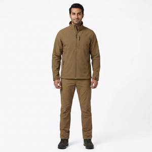 Casual Style Waterproof <b>Men</b> <b>Canvas</b> Softshell <b>Jacket</b> Stand Collar Front Logo Wholesale Breathable Autumn <b>Jackets</b> 2026 - Product Image 1