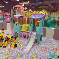 Équipement de terrain de jeu intérieur en bois pour enfants, toboggan en plastique, terrain de jeu extérieur pour enfants, ensemble de jeux