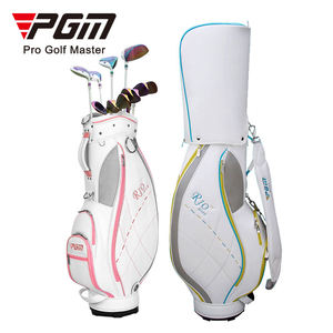 <span class=keywords><strong>Sac</strong></span> <span class=keywords><strong>de</strong></span> <span class=keywords><strong>golf</strong></span> léger en cuir PU pour femme PGM, fermeture éclair étanche, quincaillerie électroplaquée, séparateurs, logo personnalisé - Product Image 1