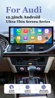 Autoradio Lecteur Multimédia pour Audi A4L A4 B9 A5 2016-2020 Écran Ultra-Fin 12.3'' Système Linux Navigation GPS Stéréo CarPlay