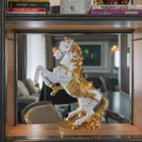 Statue de cheval de luxe, modèle en résine, sculpture peinte à la main, décoration artisanale pour la décoration intérieure, artisanat en résine